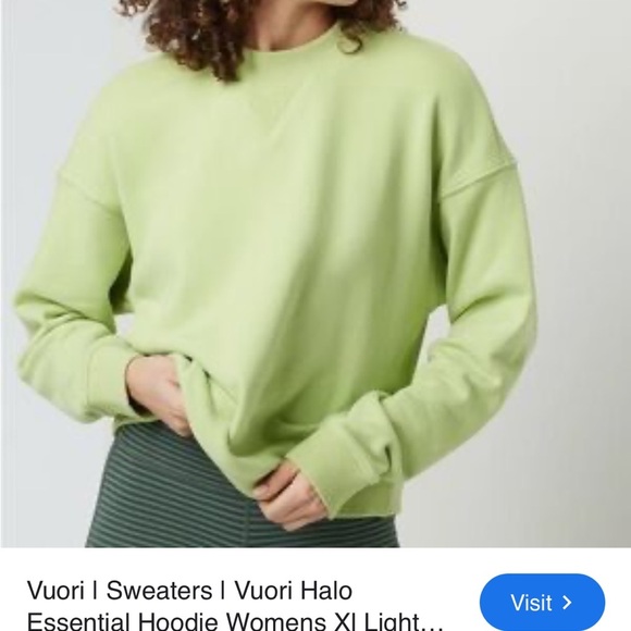 Vuori Halo Pistacio Green Sweatshirt M - Picture 2 of 5